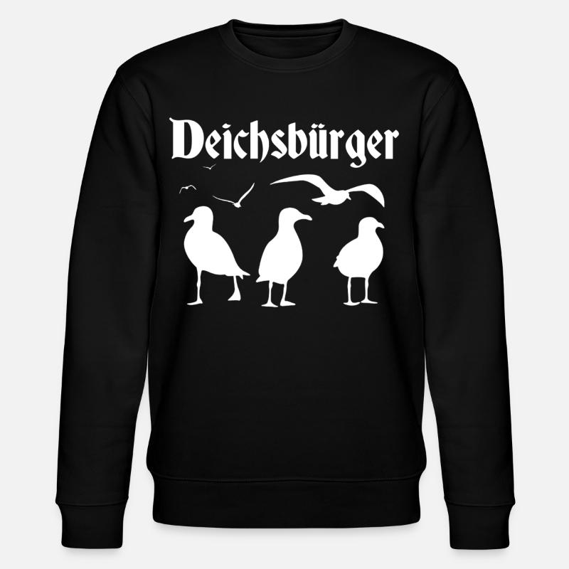 Deichsbürger Möwencrew - Stanley/Stella Unisex Bio-Sweatshirt CHANGER  - Schwarz