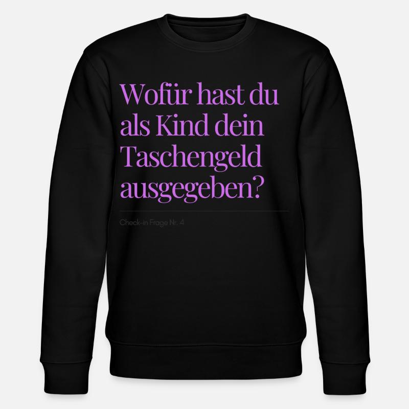 Check-in Frage Nr. 4 - Stanley/Stella Unisex Bio-Sweatshirt CHANGER  - Schwarz