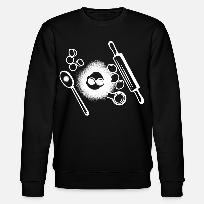 Baking Ingredients Drawing - Stanley/Stella CHANGER Unisex Organic Sweatshirt - black