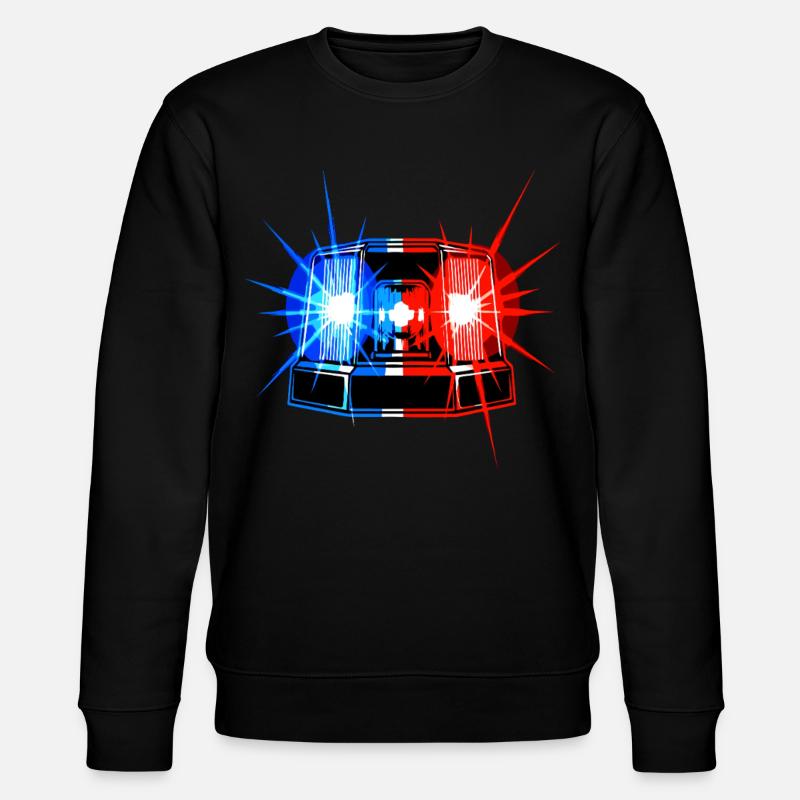 Blue Light Siren – Emergency Warning System - Stanley/Stella CHANGER Unisex Organic Sweatshirt - black
