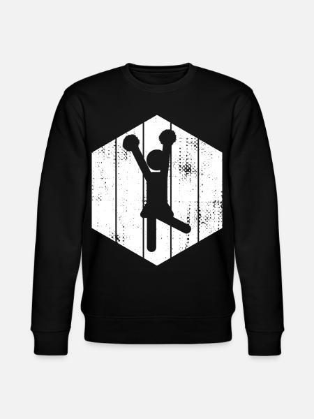 Funny Cheerleader Stick Figure - Stanley/Stella CHANGER Unisex Organic Sweatshirt - black