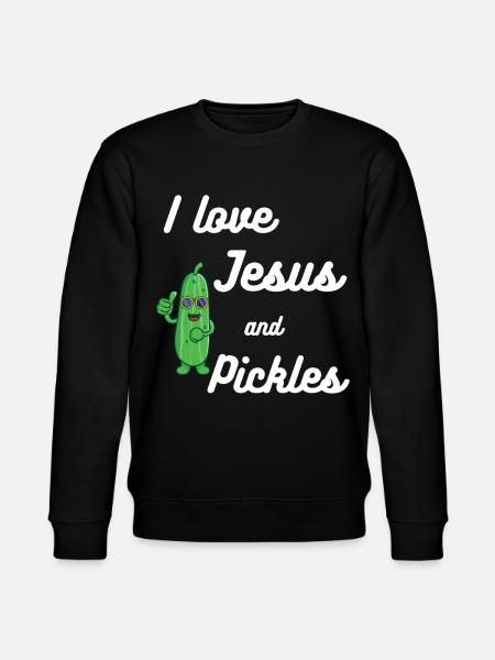 Gurken und Jesus Religiös - Stanley/Stella Unisex Bio-Sweatshirt CHANGER  - Schwarz