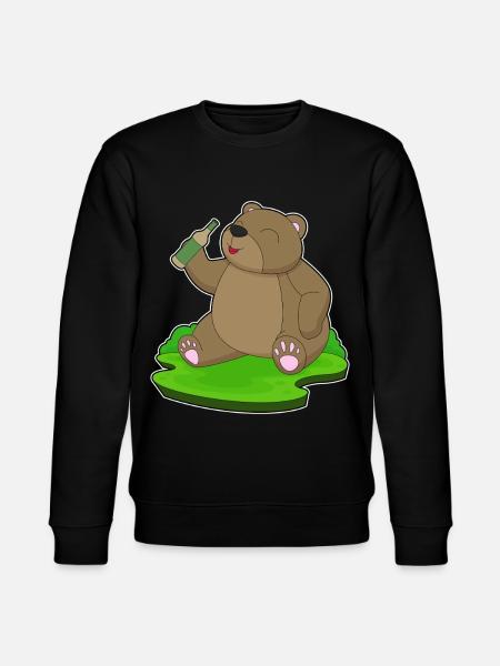 Bear bouteille de bière - Sweat bio CHANGER Stanley/Stella Unisexe - noir