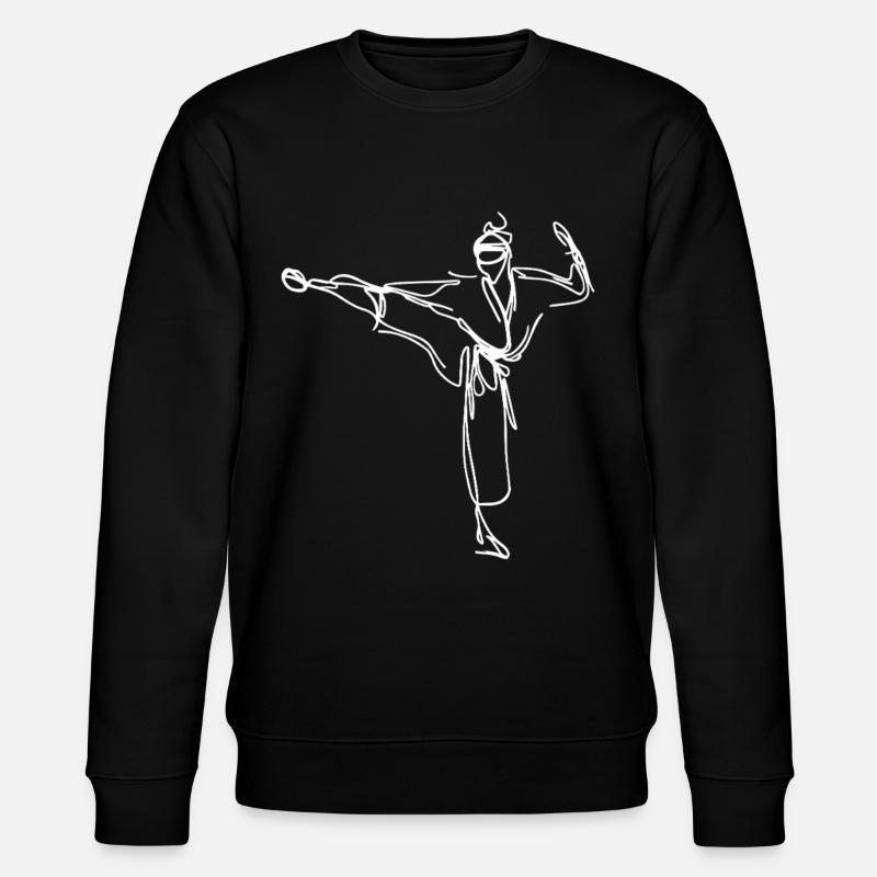 Karateka Skizze - Stanley/Stella Unisex Bio-Sweatshirt CHANGER  - Schwarz
