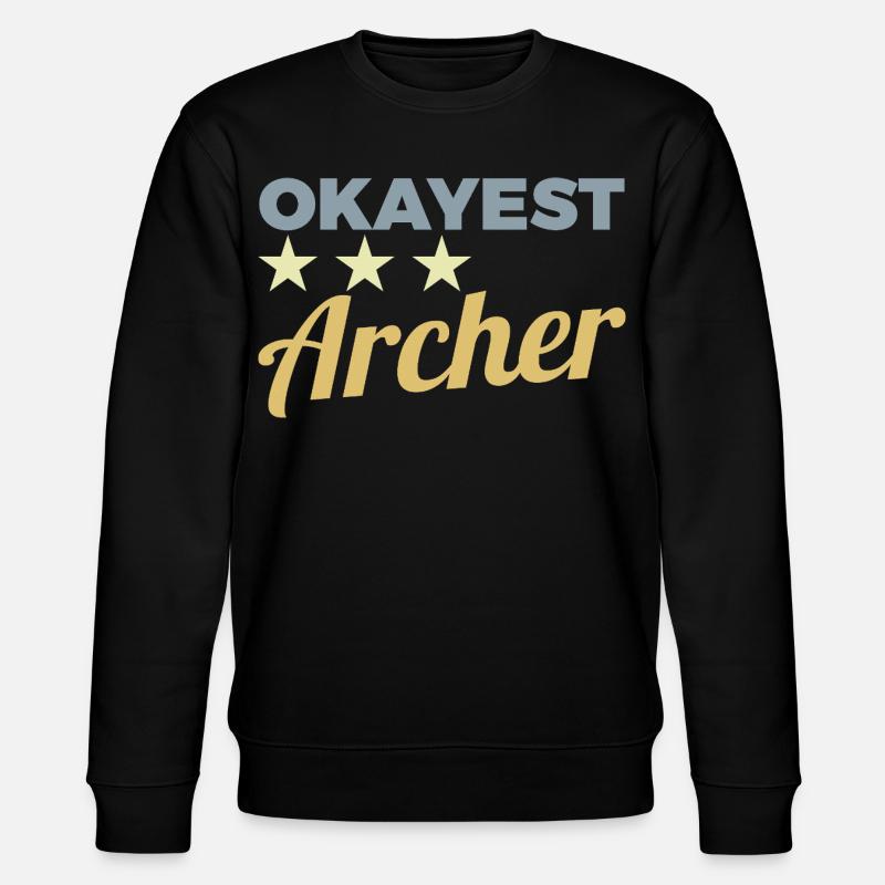 Durchschnittlicher Bogenschütze - Stanley/Stella Unisex Bio-Sweatshirt CHANGER  - Schwarz