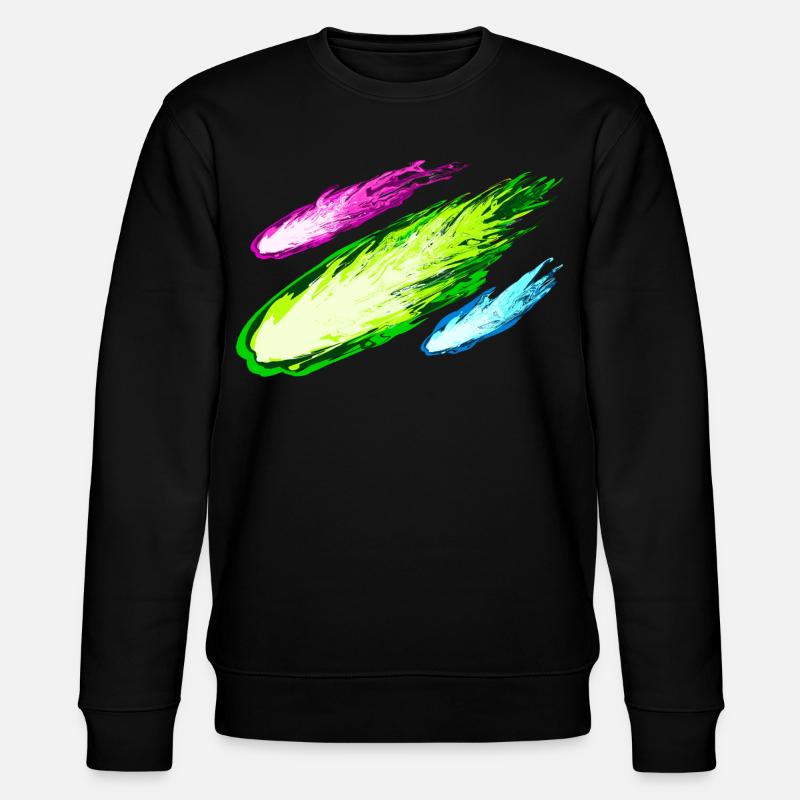 Explosion von bunten Drachen - Stanley/Stella Unisex Bio-Sweatshirt CHANGER  - Schwarz