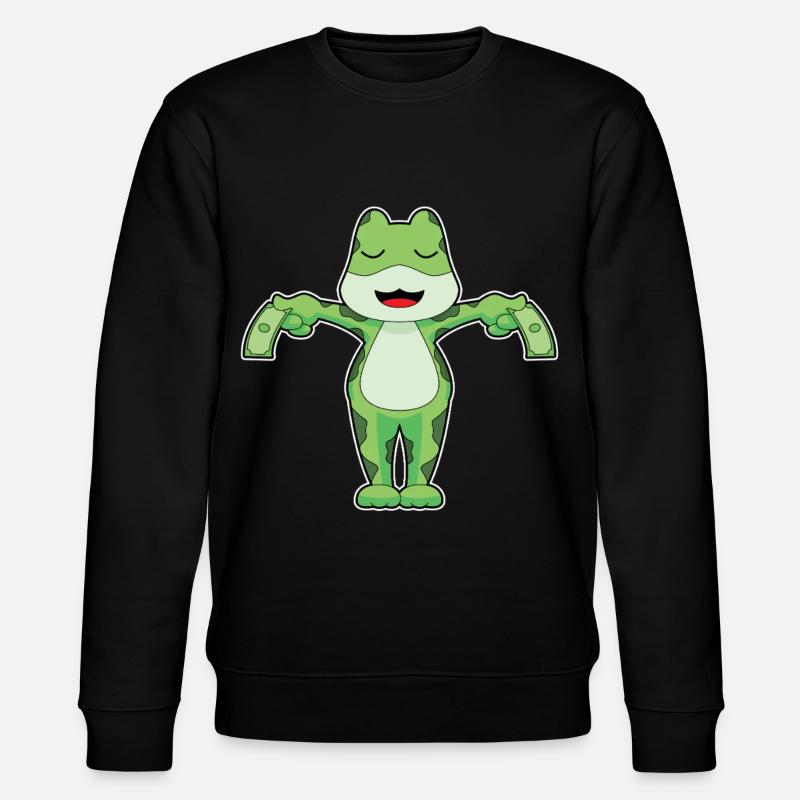Billet de banque grenouille - Sweat bio CHANGER Stanley/Stella Unisexe - noir