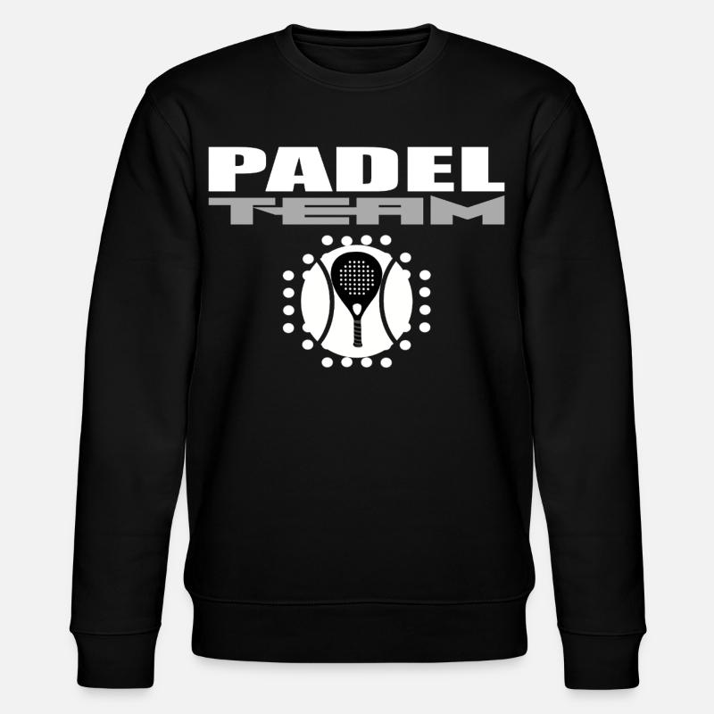 Padelschläger-Design mit modernem Stil - Stanley/Stella Unisex Bio-Sweatshirt CHANGER - Schwarz