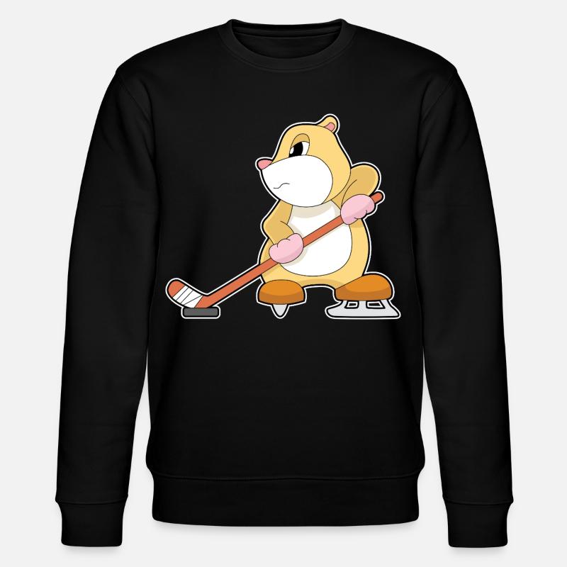 Hamster Eishockey Eishockeyschläger - Stanley/Stella Unisex Bio-Sweatshirt CHANGER  - Schwarz