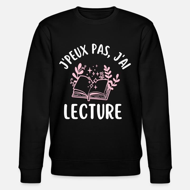 Women's Reading Book Design - Stanley/Stella CHANGER Unisex Organic Sweatshirt - black