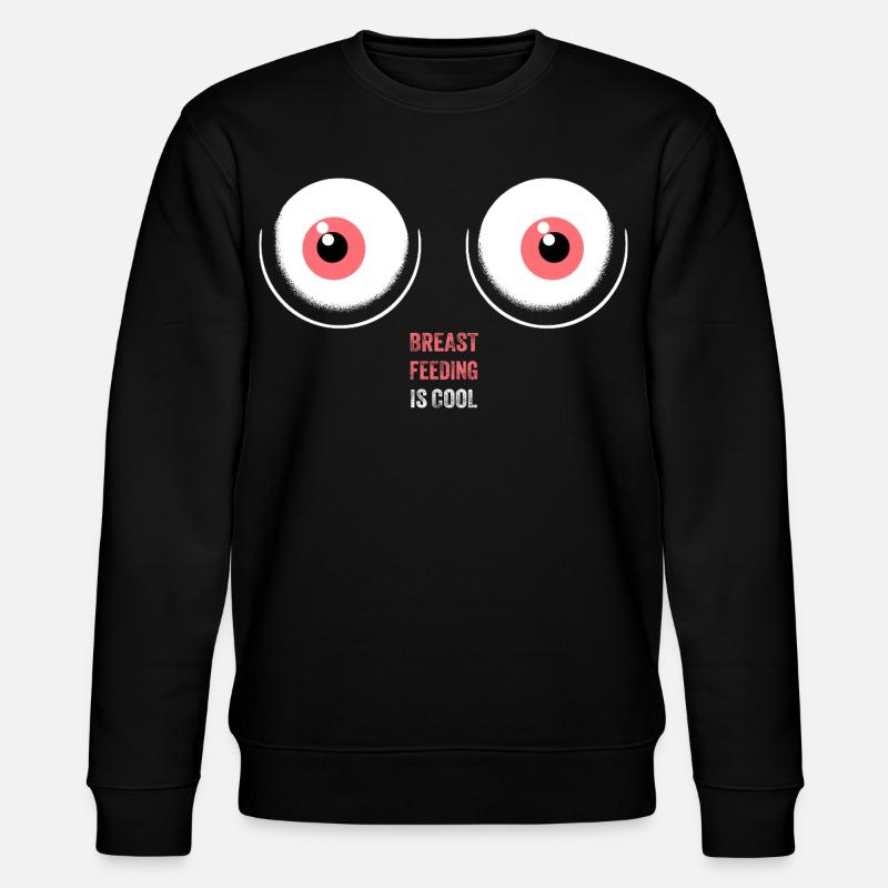 Whimsical Breastfeeding Embrace Design - Stanley/Stella CHANGER Unisex Organic Sweatshirt - black