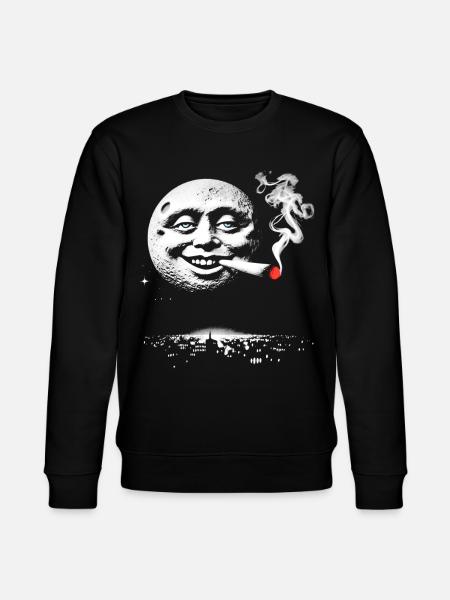 Mondscheiniger Unfug mit lächelndem Gesicht - Stanley/Stella Unisex Bio-Sweatshirt CHANGER - Schwarz