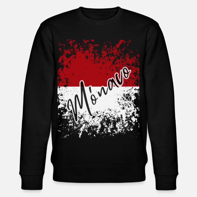 Drapeau monégasque, j’adore Monaco - Sweat bio CHANGER Stanley/Stella Unisexe - noir