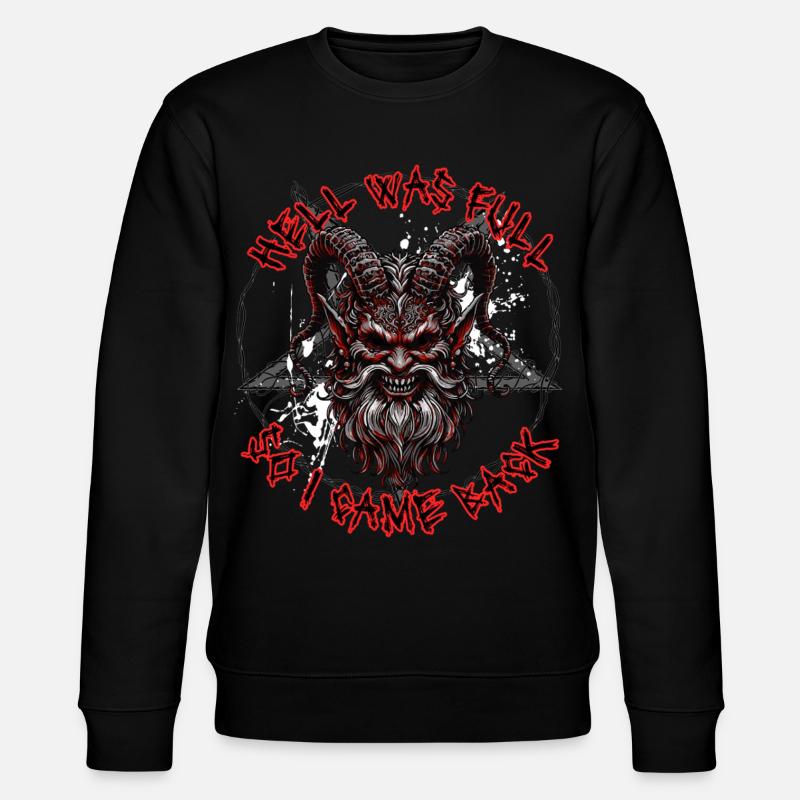 Satanist Baphomet Satanismus  - Stanley/Stella Unisex Bio-Sweatshirt CHANGER  - Schwarz