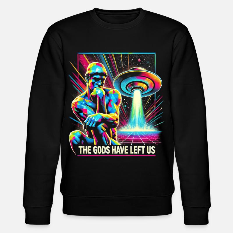 Psychedelische Alien-Invader-Kunst - Stanley/Stella Unisex Bio-Sweatshirt CHANGER  - Schwarz