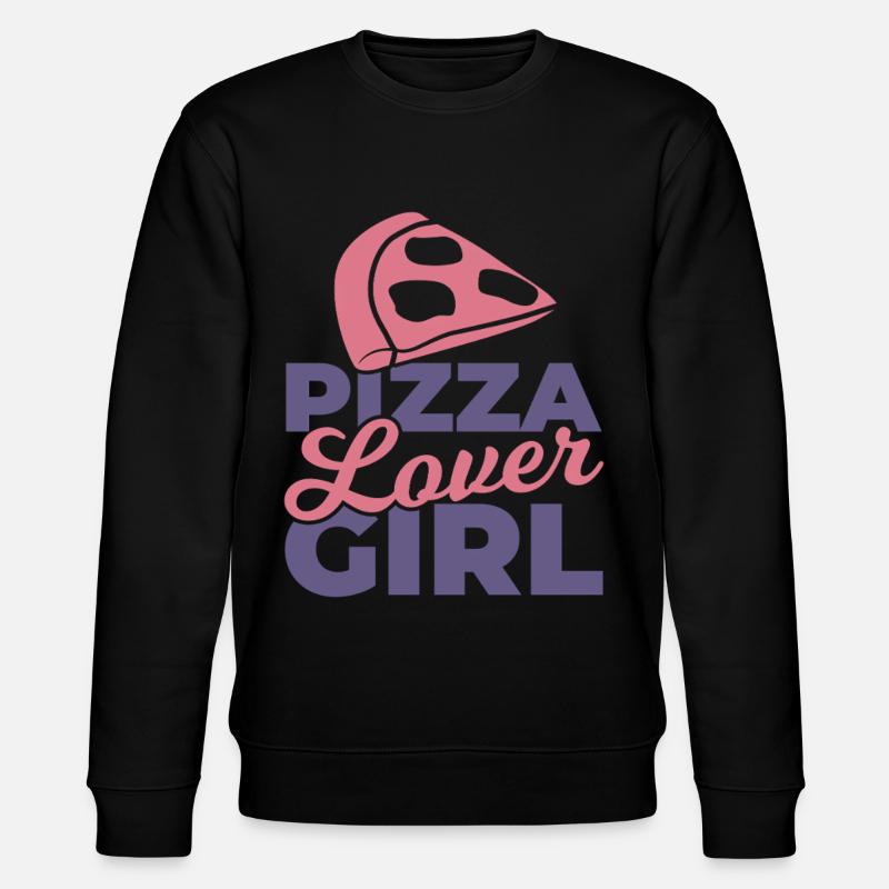 Mädchen das Pizza liebt - Stanley/Stella Unisex Bio-Sweatshirt CHANGER  - Schwarz