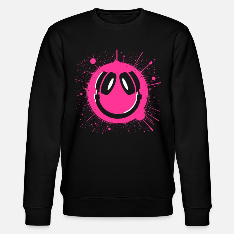 Lebendiges Happy Face Graffiti Design - Stanley/Stella Unisex Bio-Sweatshirt CHANGER  - Schwarz