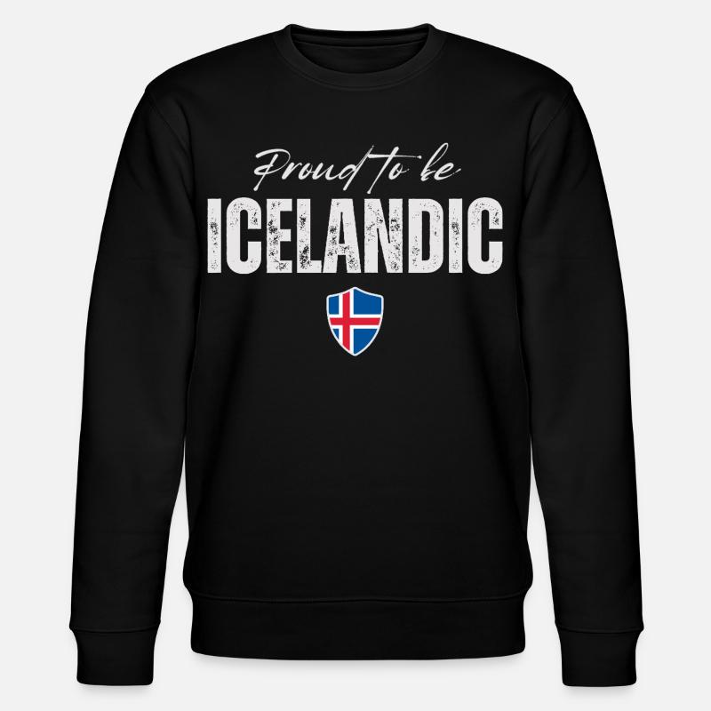 Fierté islandaise, drapeau islandais - Sweat bio CHANGER Stanley/Stella Unisexe - noir