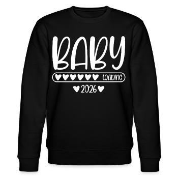 Baby 2026 loading - Stanley/Stella CHANGER Unisex Organic Sweatshirt - black - Front - Nik (191cm) & Marisol (170cm)