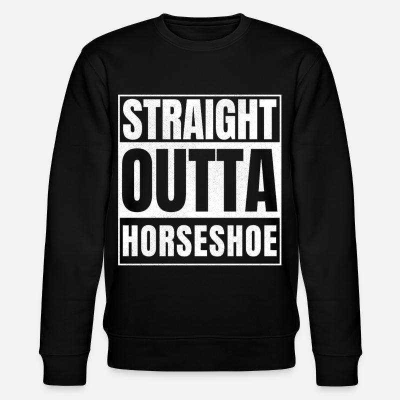 FER À CHEVAL STRAIGHT OUTTA - Sweat bio CHANGER Stanley/Stella Unisexe - noir