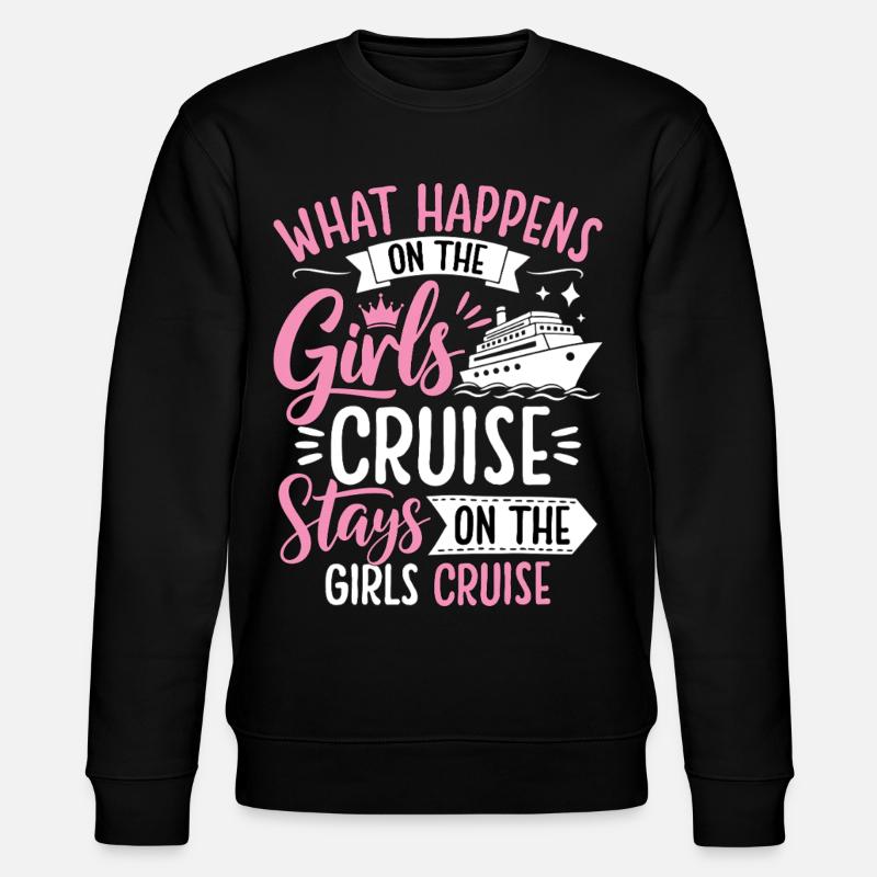 Mädchen Kreuzfahrt Spruch Design - Stanley/Stella Unisex Bio-Sweatshirt CHANGER  - Schwarz