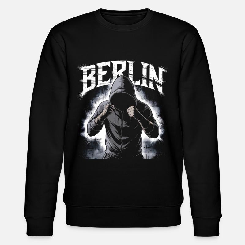 Paysage urbain berlinois de style graffiti - Sweat bio CHANGER Stanley/Stella Unisexe - noir