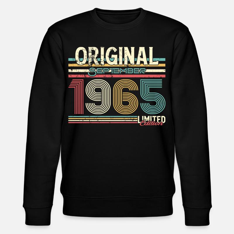 Design rétro de septembre 1965 - Sweat bio CHANGER Stanley/Stella Unisexe - noir