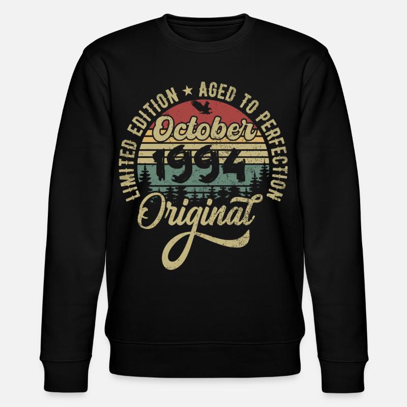 Octobre 1994 Anniversaire Octobre 1994 Octobre - Sweat bio CHANGER Stanley/Stella Unisexe - noir
