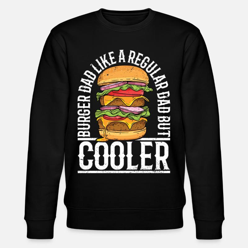 Burger Dad - Stanley/Stella Unisex Bio-Sweatshirt CHANGER  - Schwarz