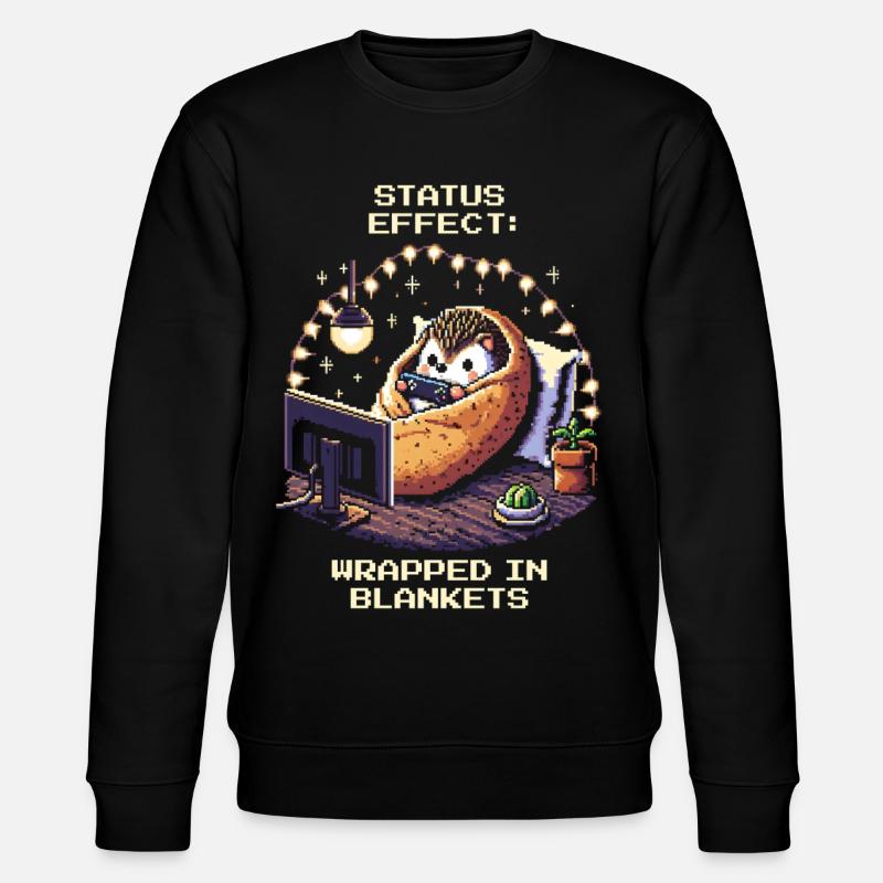 Status: Eingekuschelt in Decken - Stanley/Stella Unisex Bio-Sweatshirt CHANGER  - Schwarz
