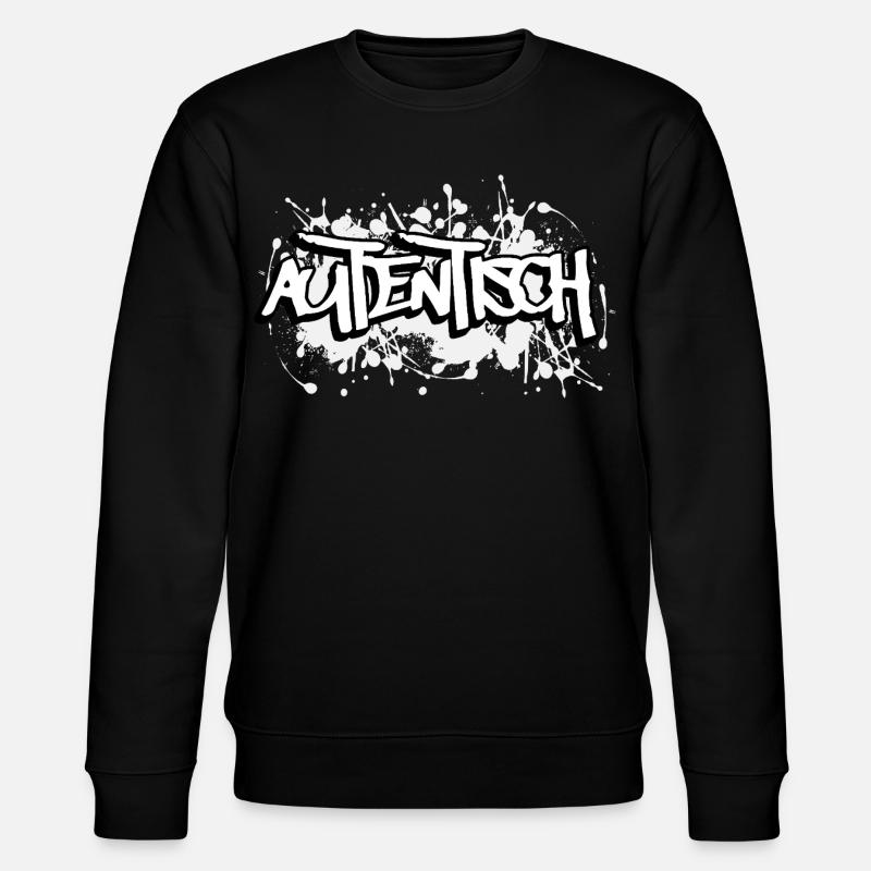 Authentic Graffiti Font Design - Stanley/Stella CHANGER Unisex Organic Sweatshirt - black