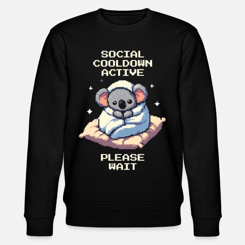 Refroidissement social actif | Humour introverti - Sweat bio CHANGER Stanley/Stella Unisexe - noir