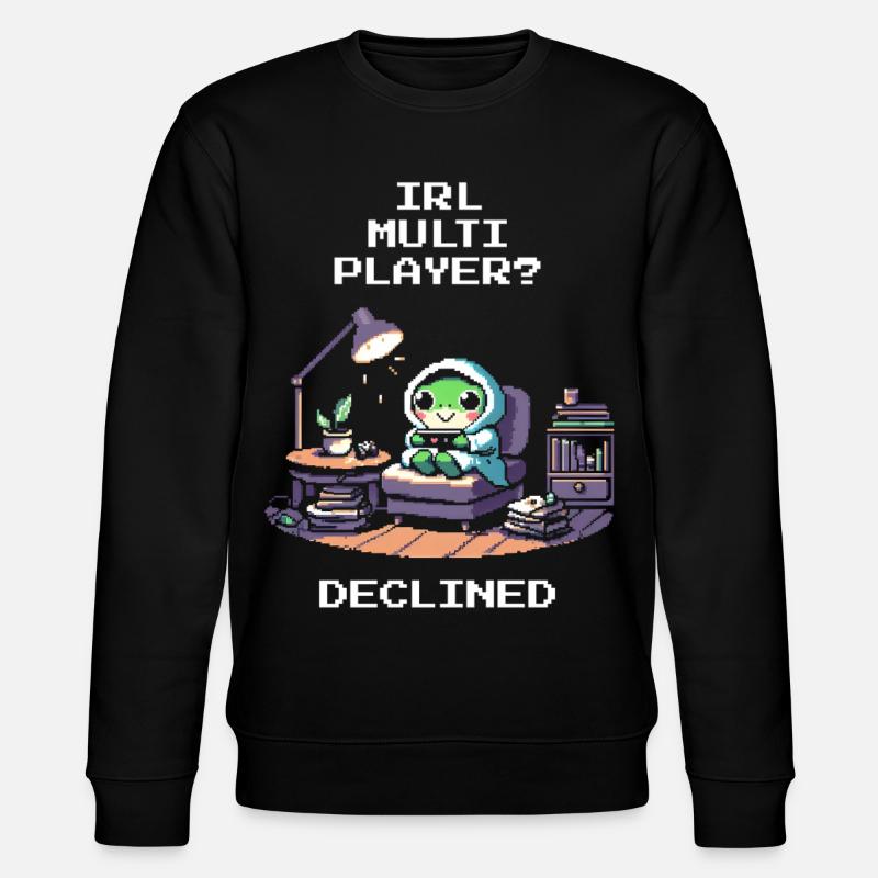 IRL-Multiplayer: abgelehnt | Introvertiert Humor - Stanley/Stella Unisex Bio-Sweatshirt CHANGER  - Schwarz