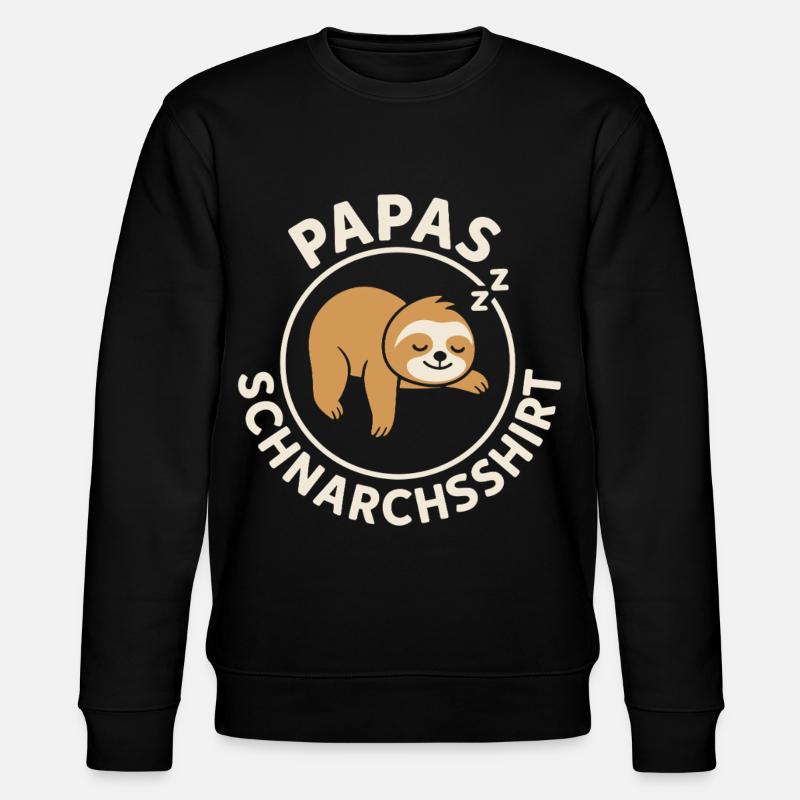 Vaterschaft PAPAS SCHNARCHSSHIRT LUSTIG - Stanley/Stella Unisex Bio-Sweatshirt CHANGER  - Schwarz