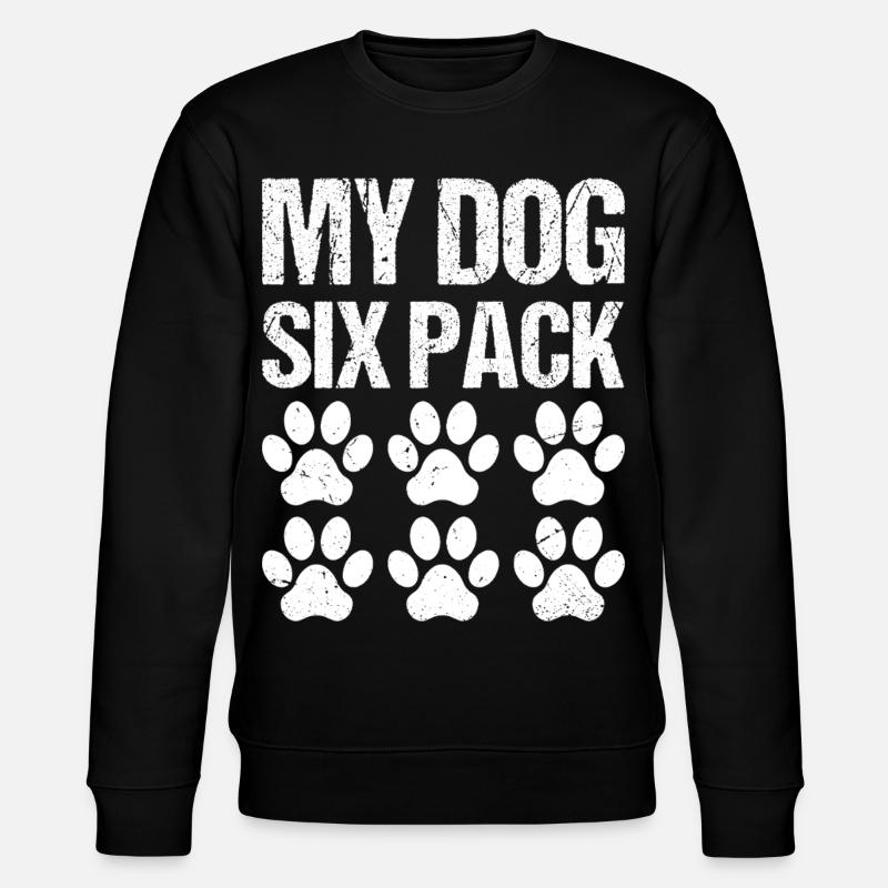 my dog six pack - Stanley/Stella Unisex Bio-Sweatshirt CHANGER  - Schwarz