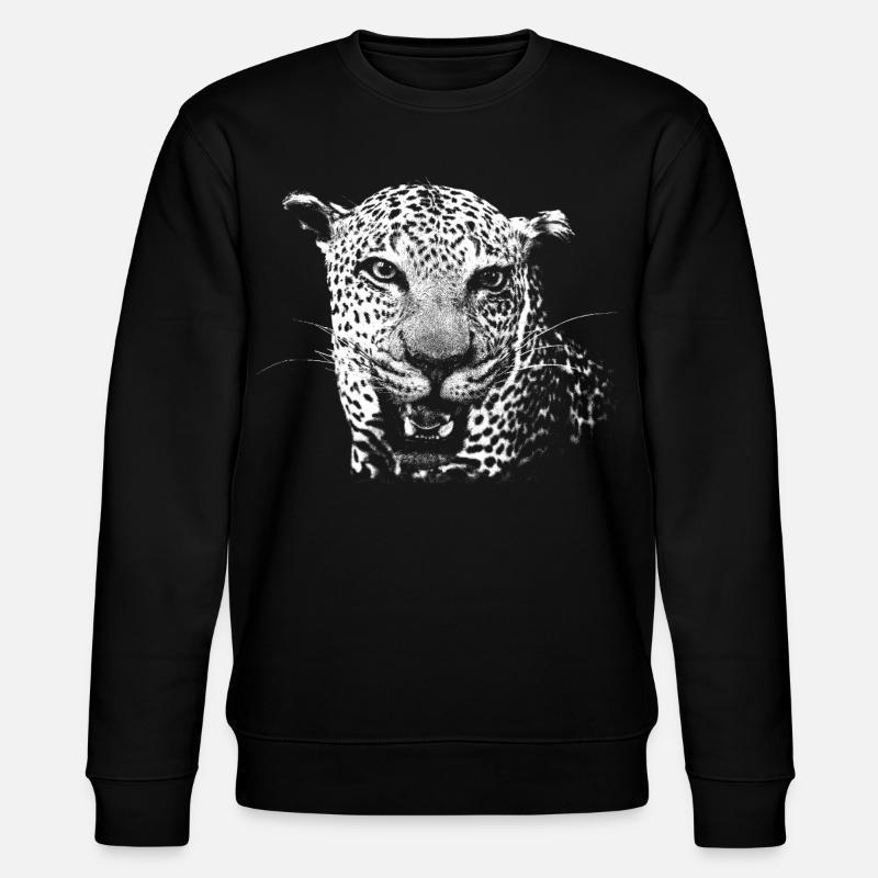 Leopard - Stanley/Stella Unisex Bio-Sweatshirt CHANGER  - Schwarz
