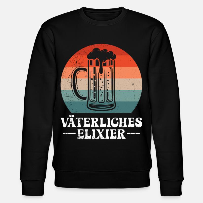 Vaterschaft VÄTERLICHES ELIXIER Lustiges - Stanley/Stella Unisex Bio-Sweatshirt CHANGER  - Schwarz