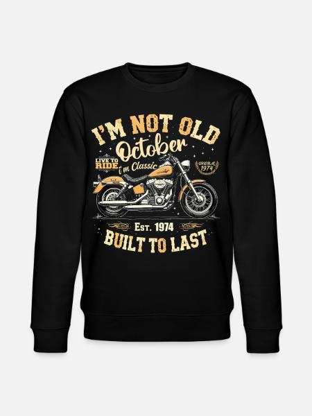 Birthday October 1974 Anniversary October 1974 - Stanley/Stella CHANGER Unisex Organic Sweatshirt - black