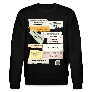 Deine tägliche Dosis Motivation...im Spiegel - Stanley/Stella Unisex Bio-Sweatshirt CHANGER  - Schwarz - Vorne - Nik (191cm) & Marisol (170cm)