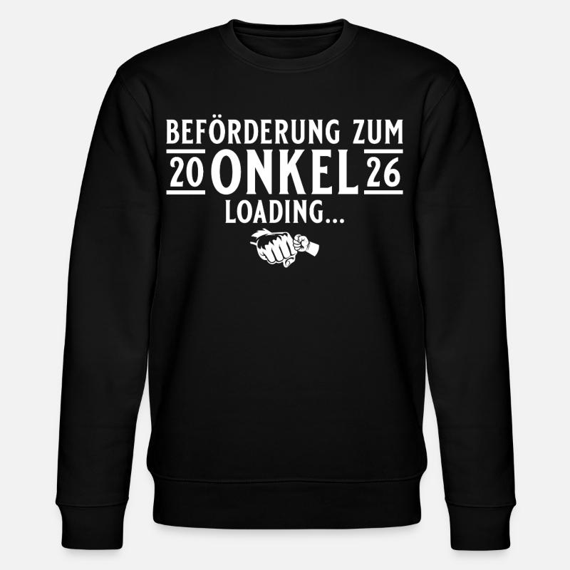 Onkel 2026 loading - Werdender Patenonkel - Stanley/Stella Unisex Bio-Sweatshirt CHANGER  - Schwarz