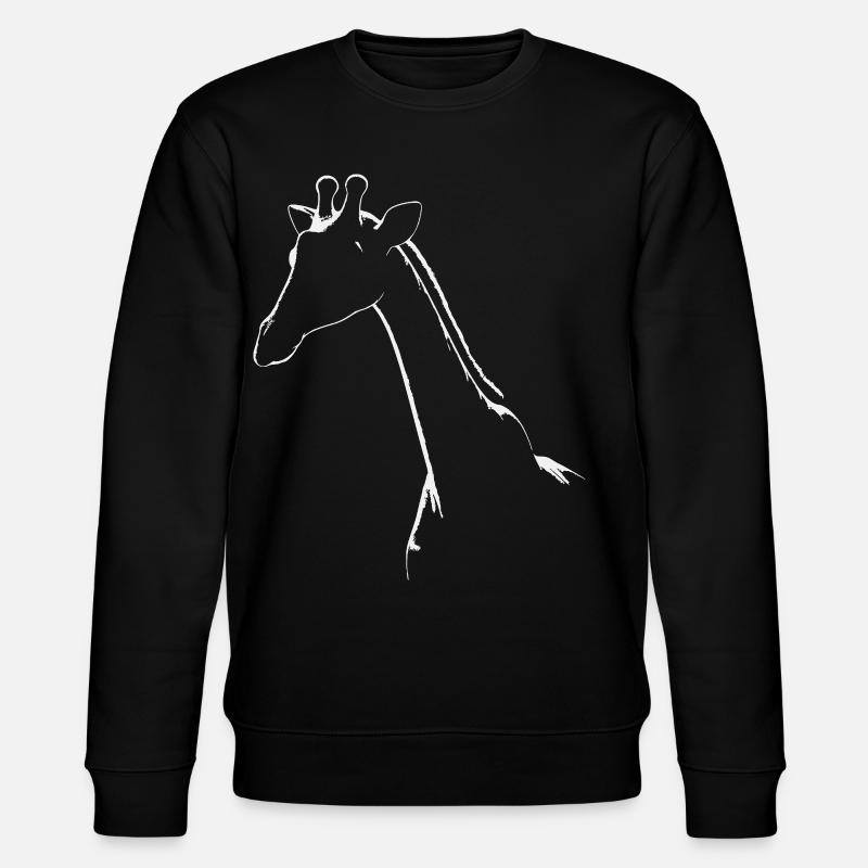 Schlichte Giraffe Silhouette Druck - Stanley/Stella Unisex Bio-Sweatshirt CHANGER  - Schwarz