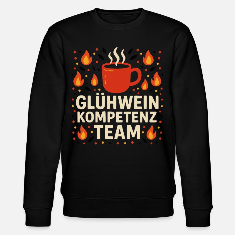 Glühwein Kompetenz Team - Stanley/Stella Unisex Bio-Sweatshirt CHANGER  - Schwarz