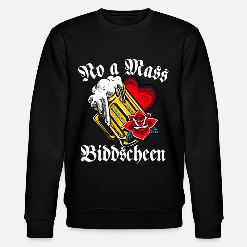 Bayrischer Bier Spruch Oktober - Stanley/Stella Unisex Bio-Sweatshirt CHANGER  - Schwarz