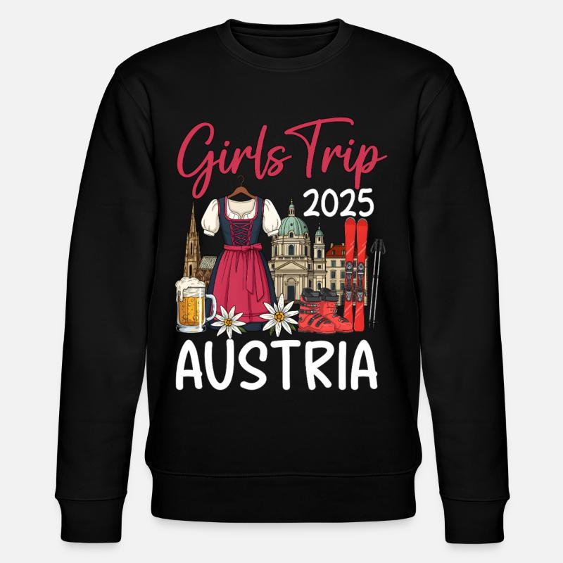 Girls Trip 2025 Austria - Stanley/Stella Unisex Bio-Sweatshirt CHANGER  - Schwarz