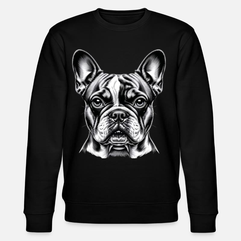 Tête de bouledogue français - Sweat bio CHANGER Stanley/Stella Unisexe - noir