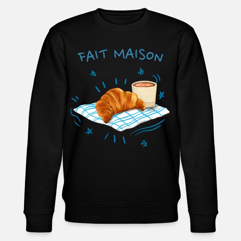 Hausgemachtes Croissant - Stanley/Stella Unisex Bio-Sweatshirt CHANGER  - Schwarz