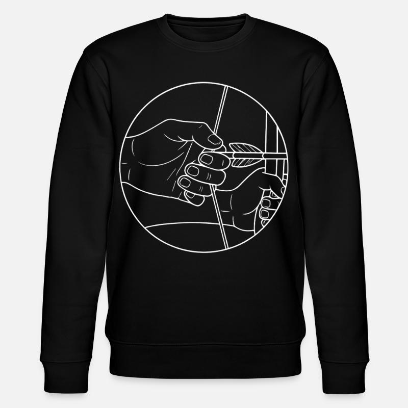 Bogenschießen Bogenschütze Ziel Design - Stanley/Stella Unisex Bio-Sweatshirt CHANGER - Schwarz