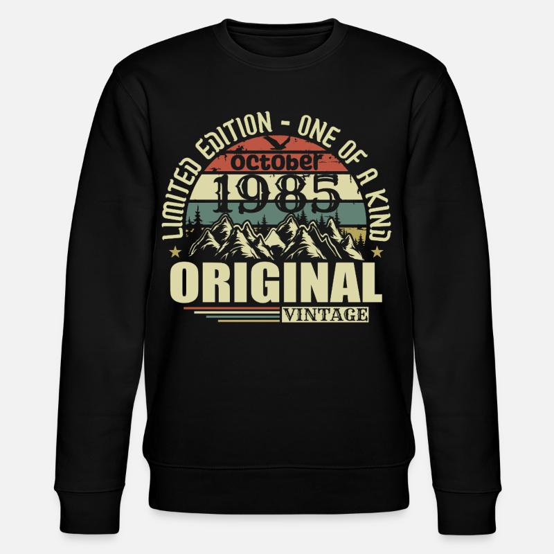 Octobre 1985 - Cadeau 40ème anniversaire Octobre - Sweat bio CHANGER Stanley/Stella Unisexe - noir