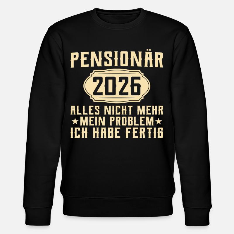 Retraité 2026 - Adieu collègue - Sweat bio CHANGER Stanley/Stella Unisexe - noir