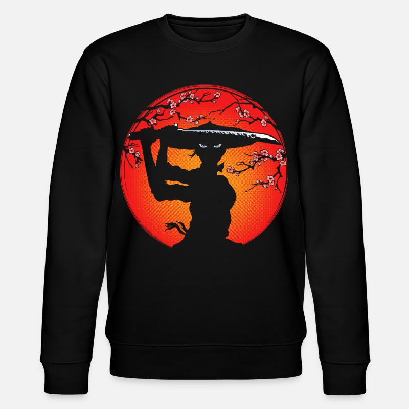 Samurai-Mädchen - Stanley/Stella Unisex Bio-Sweatshirt CHANGER  - Schwarz